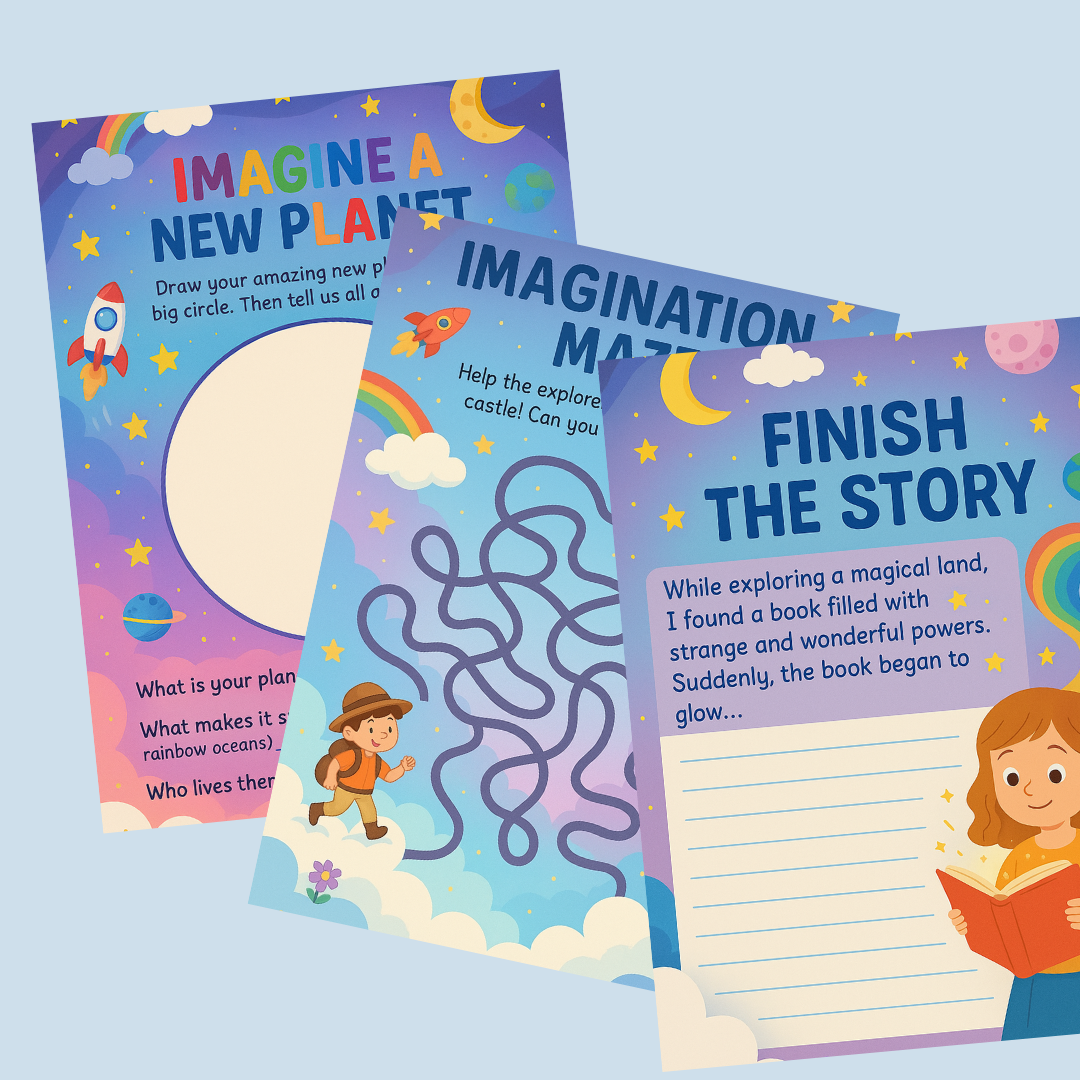 The Power of Imagination – 12 Pages of Fun, Creative, and Dreamy Activities for Kids