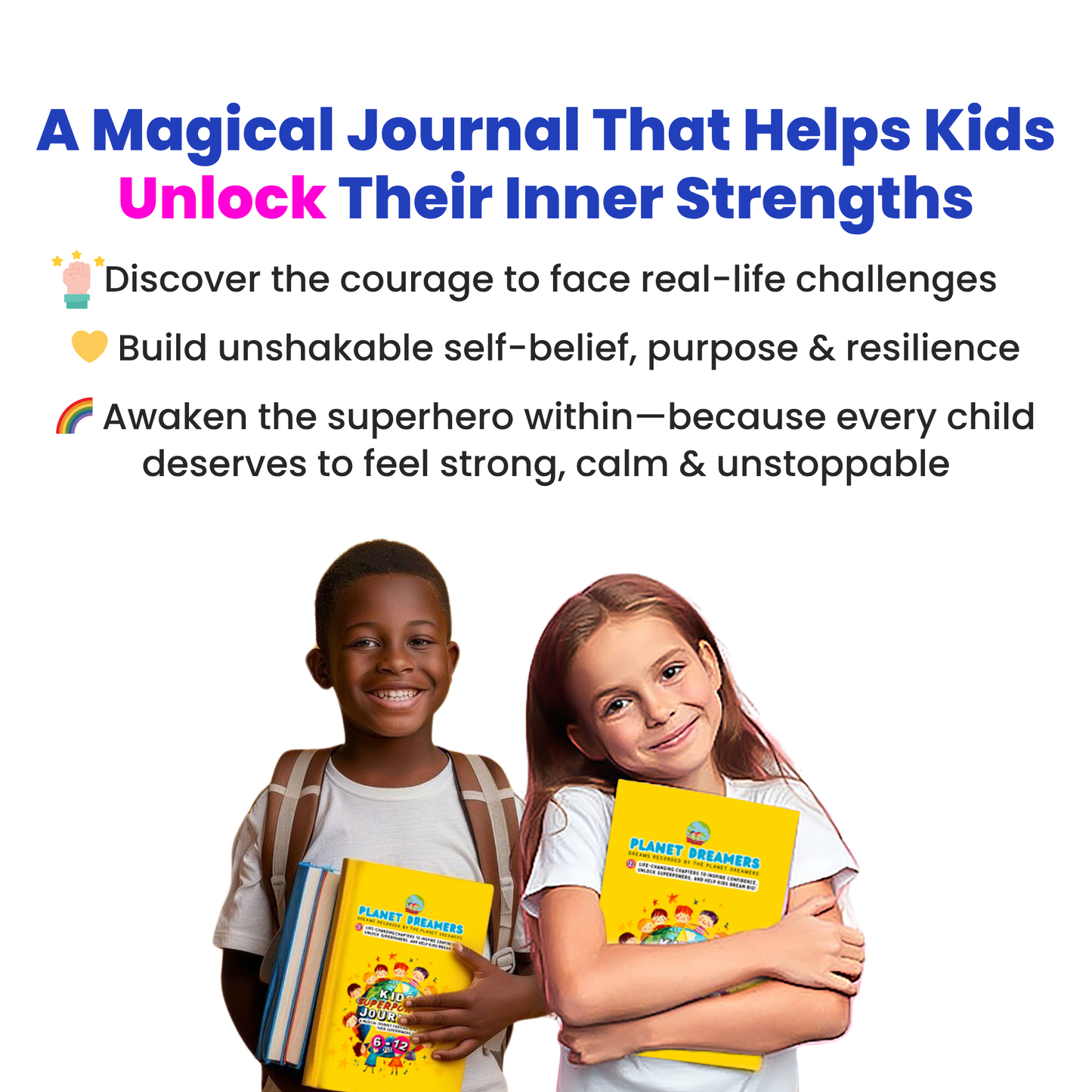 Planet Dreamers: The Growth Mindset Journal for Kids (Ages 6–12) 300+ Illustrated Pages to Build Confidence & Positivity