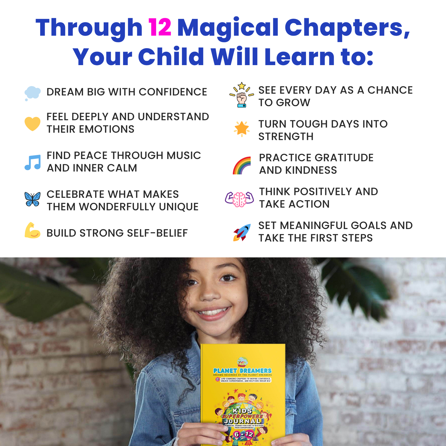Planet Dreamers: The Growth Mindset Journal for Kids (Ages 6–12) 300+ Illustrated Pages to Build Confidence & Positivity