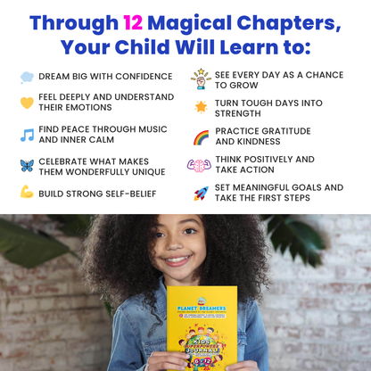 Planet Dreamers: The Growth Mindset Journal for Kids (Ages 6–12) 300+ Illustrated Pages to Build Confidence & Positivity